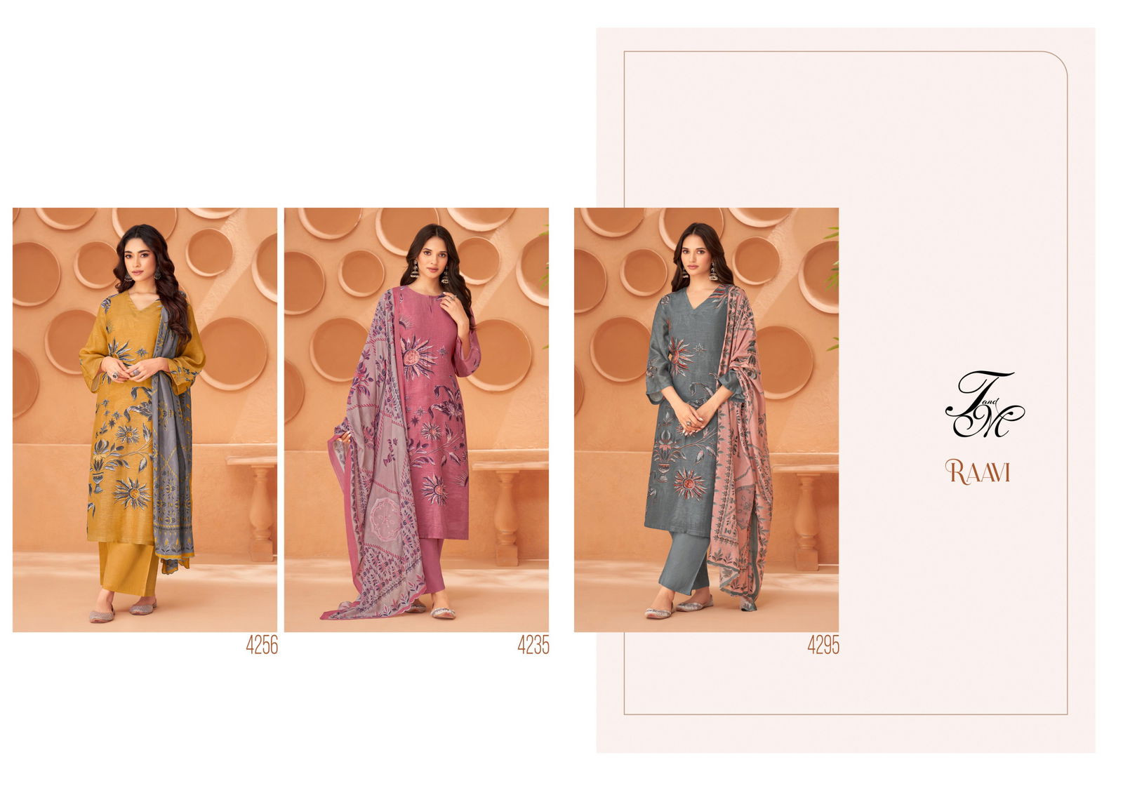 Raavi By T And M Viscose Organza Printed Salwar Kameez Wholesale Price In Surat
